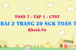Bài 2 trang 20 SGK Toán 7 tập 1 Chân trời sáng tạo